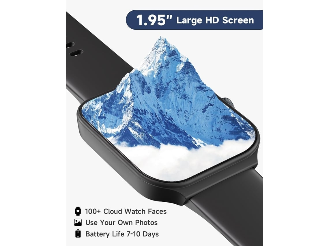 Reloj inteligente para hombre y mujer con Alexa integrada, monitor de actividad física, llamadas con duración de 195 minutos, resistente al agua IP68, Chennls