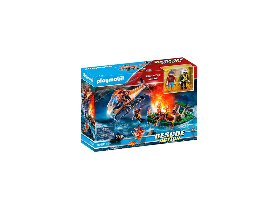 PLAYMOBIL Rescate Incendio Barco 70491