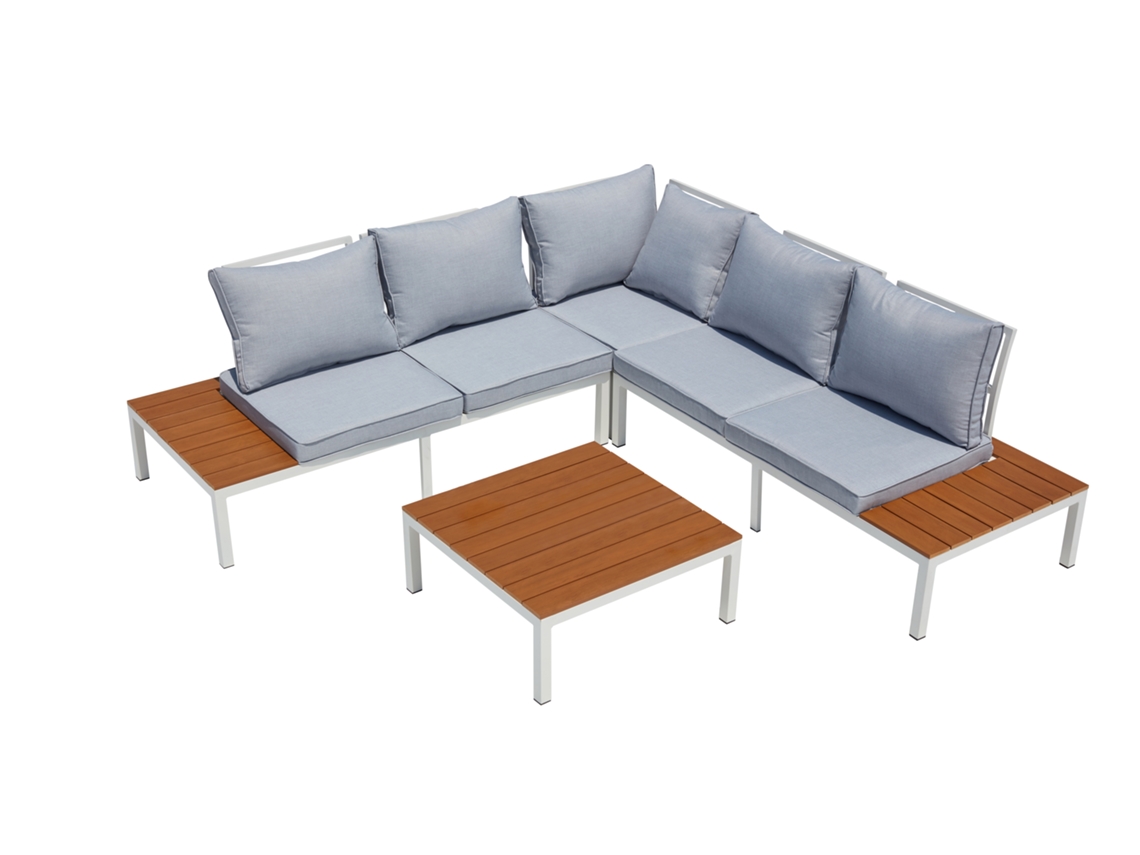 Conjunto de Jardín CONCEPT U Fira (Blanco - Aluminio - 248x248x80 cm)