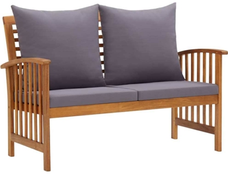 Banco de exterior VIDAXL Gris Madera (119x67x83 cm)