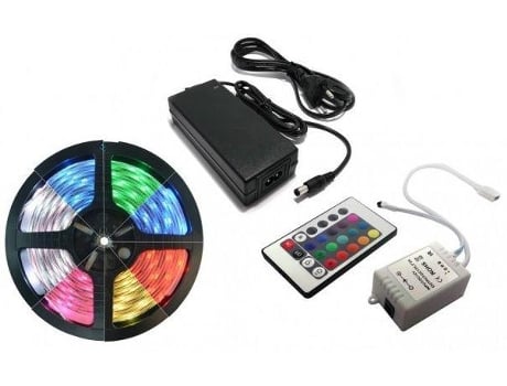 Pack Tira LED RGB IP65 12V 5050 + Controlador + Fuente Alimentación - 5 metros