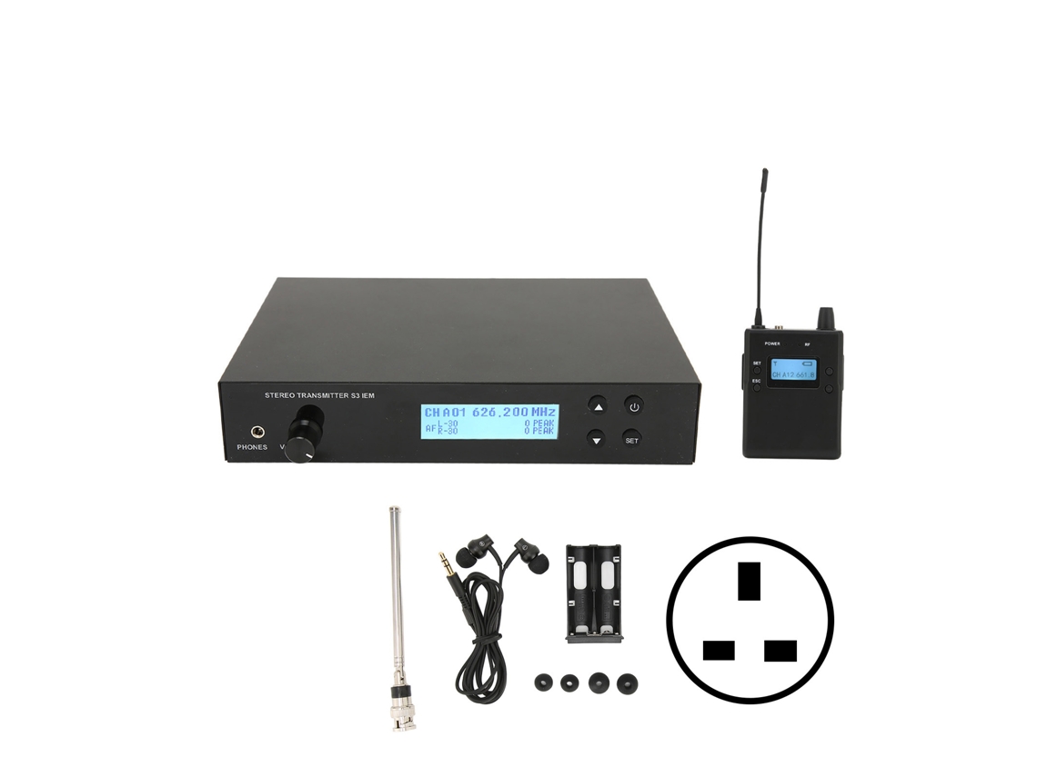 Sistema de monitorización de auriculares inalámbricos (3 modos, 90 dB)