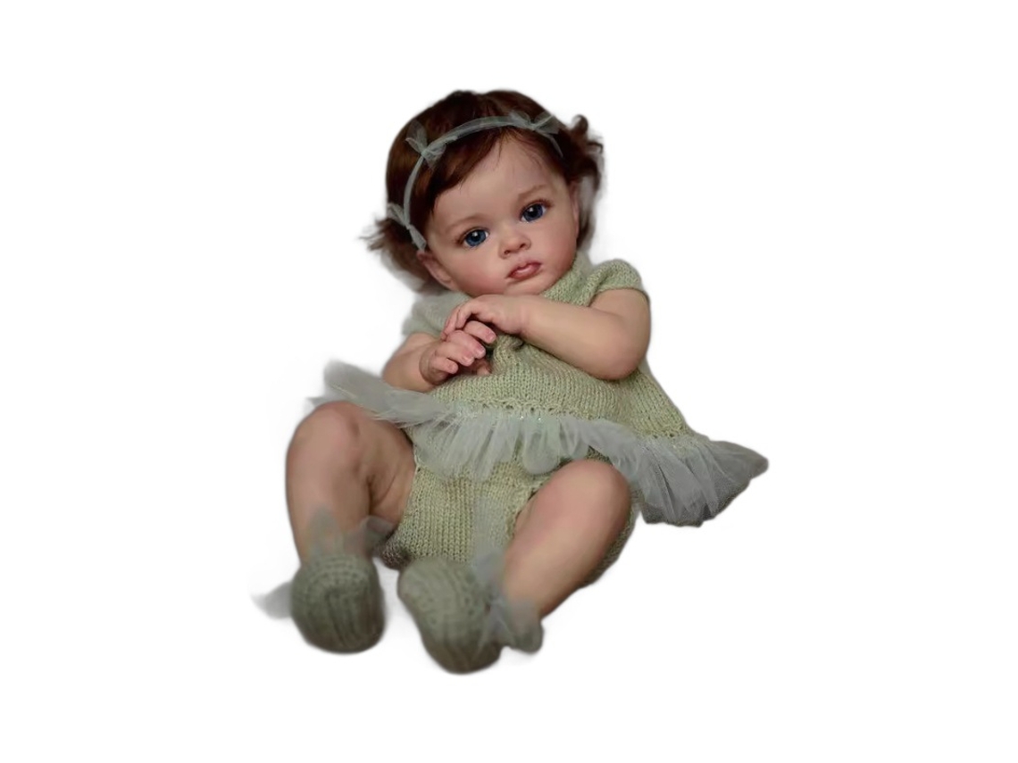 Muñeca bebé reborn de simulación de 22 pulgadas, muñeca de juguete para niña