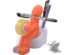 Artículos de oficina The Butt Station, dispensador de cinta, dispensadores de cinta para oficina, con rollo de clips para almacenamiento GOKOCO