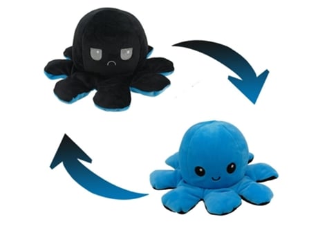 Juguete de Peluche de Felpa Suave Pulpo Para Niños, Compañero Animal, Muñeco Abatible de Doble Cara I