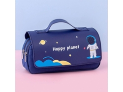 2026rebe-estuche De Lápices Linjou Grande Capacidad, Astronauta Verde, Diseño Cartoon, Bolsa De Papelería Portátil Y Linda