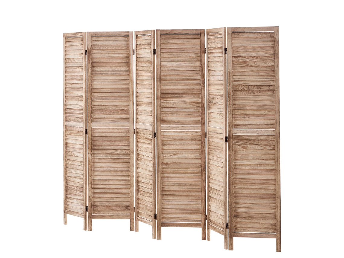 Biombo portátil de madera SUCCEBUY con 6 paneles