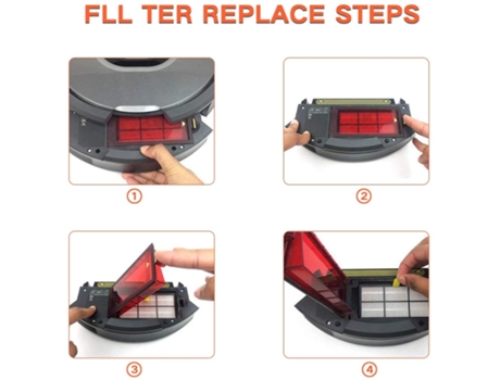 Reemplazo de filtros para filtros Irobot Roomba serie 800 900, Kit de piezas 880 890 980, cepillo de vacío