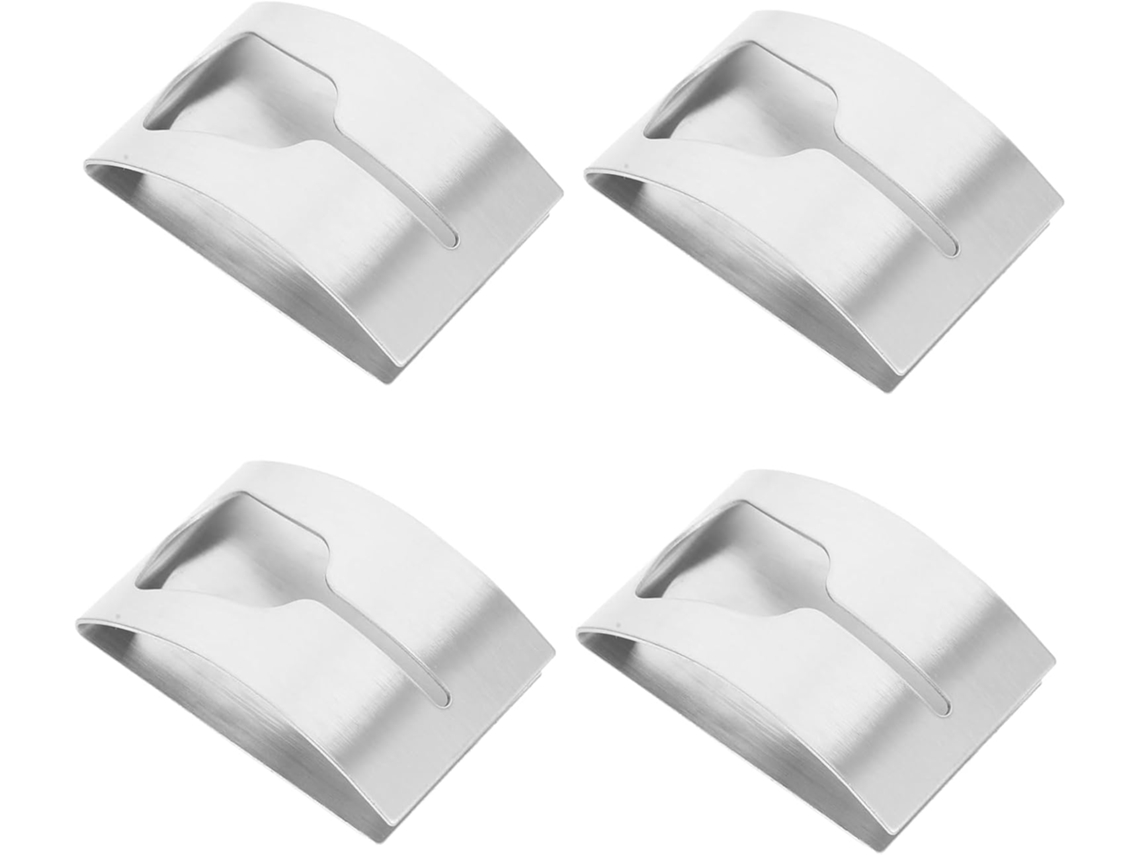 Juego de 4 ganchos para toallas de acero inoxidable, soporte para toallas, fácil instalación, accesorio