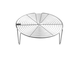 Cesta vaporera de acero inoxidable, resistente a altas temperaturas y a la corrosión, ideal para cocinas y restaurantes.
