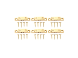 Juego De 6 Soportes Ajustables De Latón Para Puertas De Armario Con Tornillos Dorados, 50 Mm