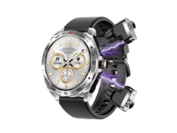Reloj Inteligente con Auriculares Pantalla 1.52 Ips para Hombres y Mujeres Rastreador de Ejercicios Resistente al Agua Ip67 Plata YEMAESRE