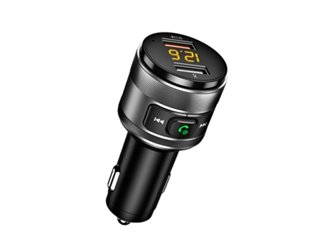 Transmisor FM inalámbrico Bluetooth Reproductor de MP3 para coche Multifuncional CZ-MP3-20 Negro PETHUEL
