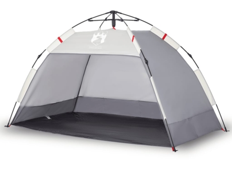 Tienda de playa 2 personas VIDAXL impermeable apertura rápida gris