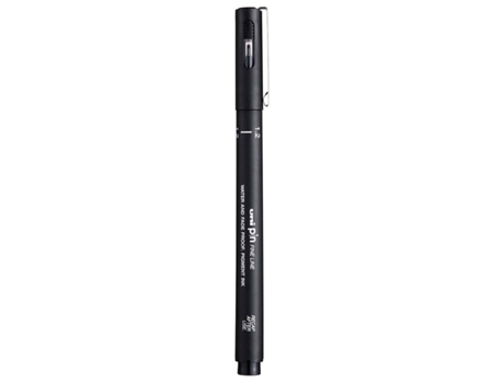 Marcador UNI Fine Liner Pin Pigmentado punta de 12 mm (Negro)