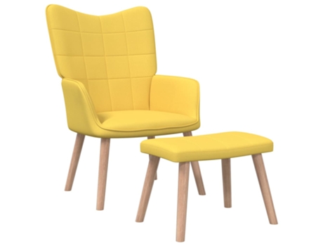 Silla de relajación VIDAXL Amarillo Tela (61.5x69x95.5 cm)