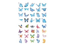 Juego surtido de pegatinas transparentes de mariposas, pegatinas impermeables para monopatín y portátil RNEMITERY