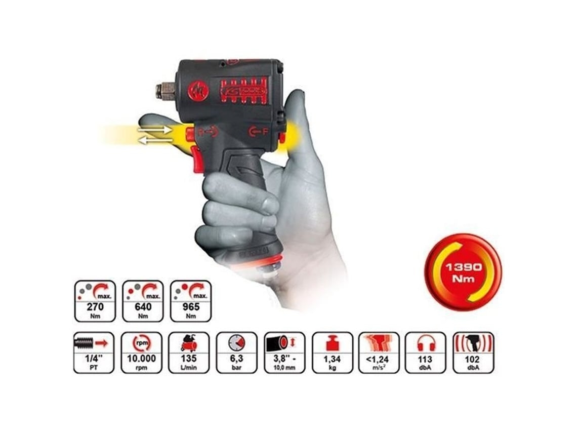 Llave de impacto neumática Minimonster 1/2 1390 Nm 515.1270 KS TOOLS