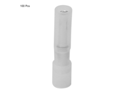 Conector Terminal Bala Blanco 100 Piezas 24-18awg Conector Hembra 0.5