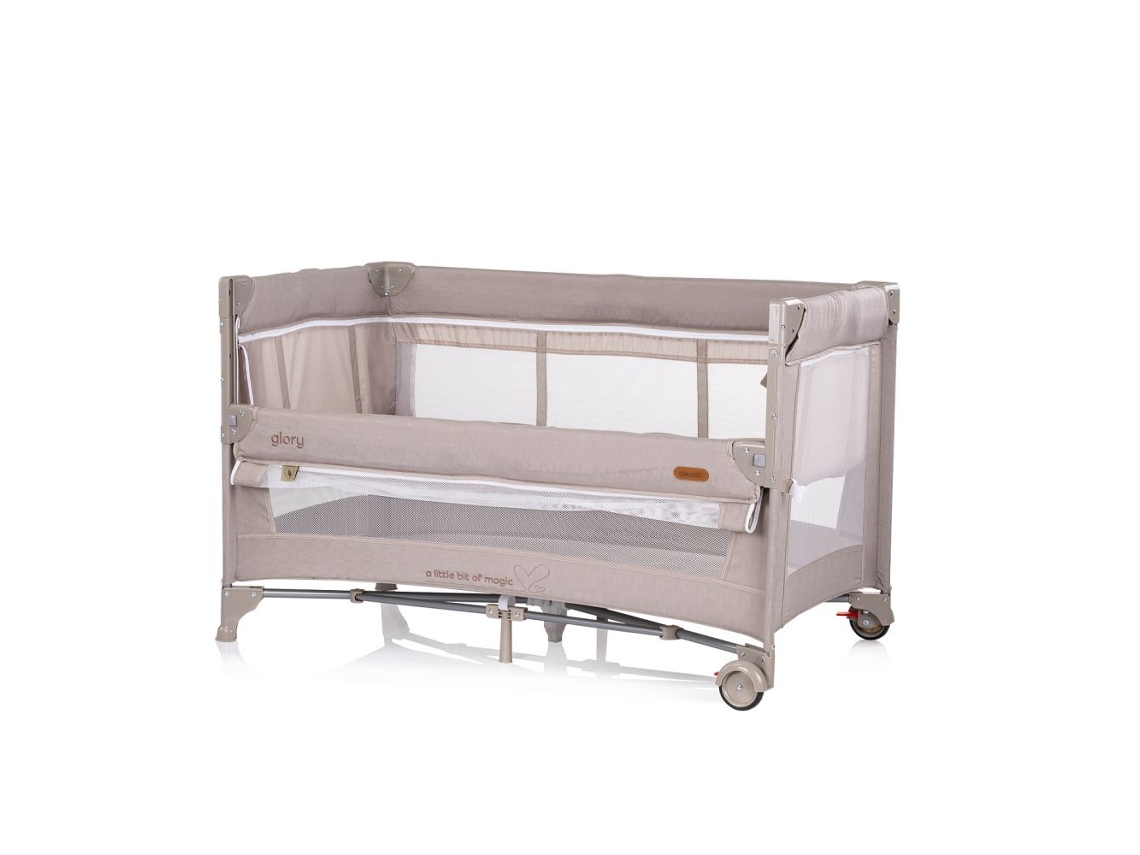 Cuna de viaje plegable Chipolino Glory Tiramisu con lateral plegable