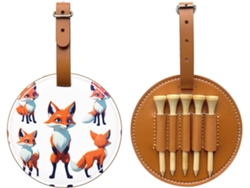 Bolsa para tees de golf Fantasy Fox, negra, fácil de transportar y eficiente | Sin marca