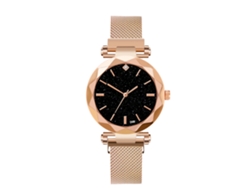 Reloj De Pulsera Para Hombre De Moda Casual Con Esfera De Aleación Y Cristal Cuarzo (oro Rosa)