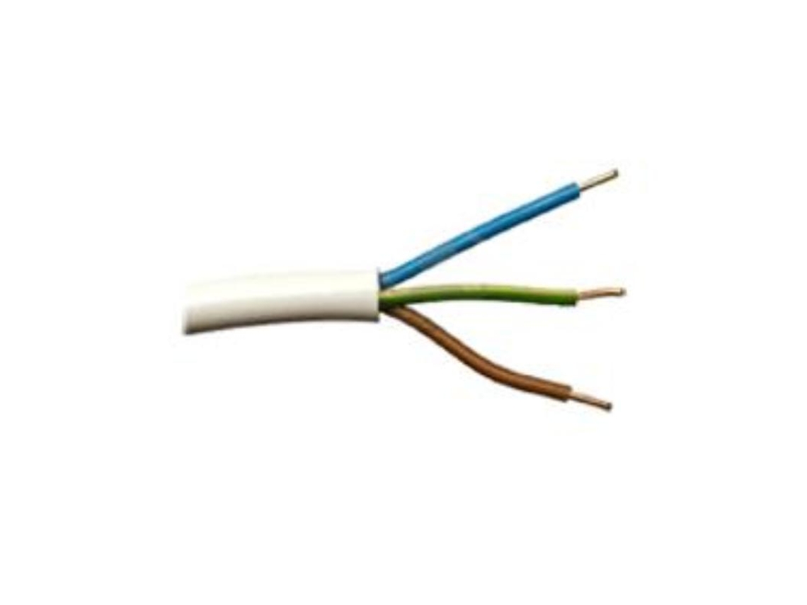 Manguera electrica 3x2.5  blanca rollo 100mt.