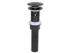 Tapón de desagüe para fregadero de cobre y acero inoxidable, accesorio de baño para cocina, color negro mate