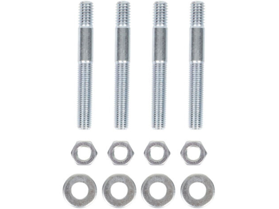 Carburetor Stud Set, High Hardness 4 Pieces High Precision Stable Carburetor Hardware 2-1/2in For 5/16in Thread Intake Manifold.