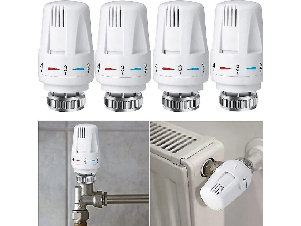 Termostato Para Radiador, Válvula Termostática De Control M30 X 1.5 Ikd, Ajuste De 6 A 28 ℃ Y 10 Bar, 2 Unidades.