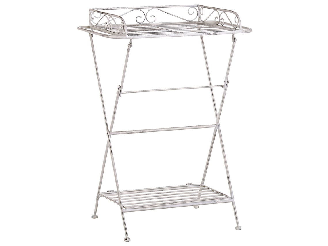 Mesa de centro BELIANI Ancud de Hierro Blanco 53x40x73