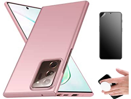 Kit Carcasa Y Protector Samsung Note 20 Ultra Ultimatte Turtleshell Y Popsocket Rosa