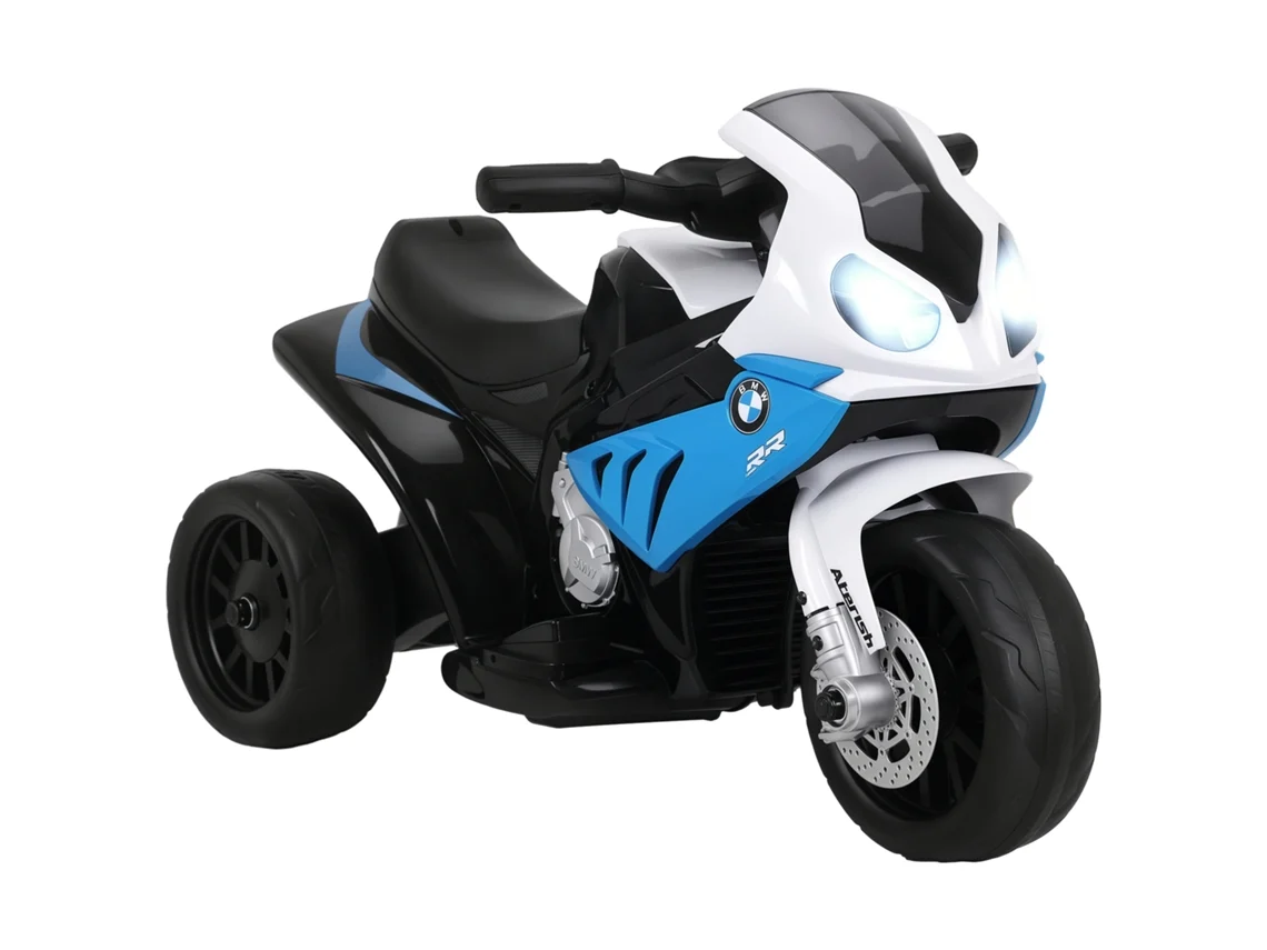 Motocicleta Eléctrica Infantil Bmw S1000rr 6v, 2,5 Km/h, 18-36 Meses, Azul, 66x37x44
