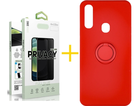 Carcasa + Protector de Pantalla para Samsung Galaxy A20e SKYHE Rojo