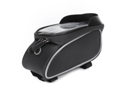 Bolsa Para Bicicleta Nylon Preta À Prova De Água Com Tela Tática Equipamento Ciclismo