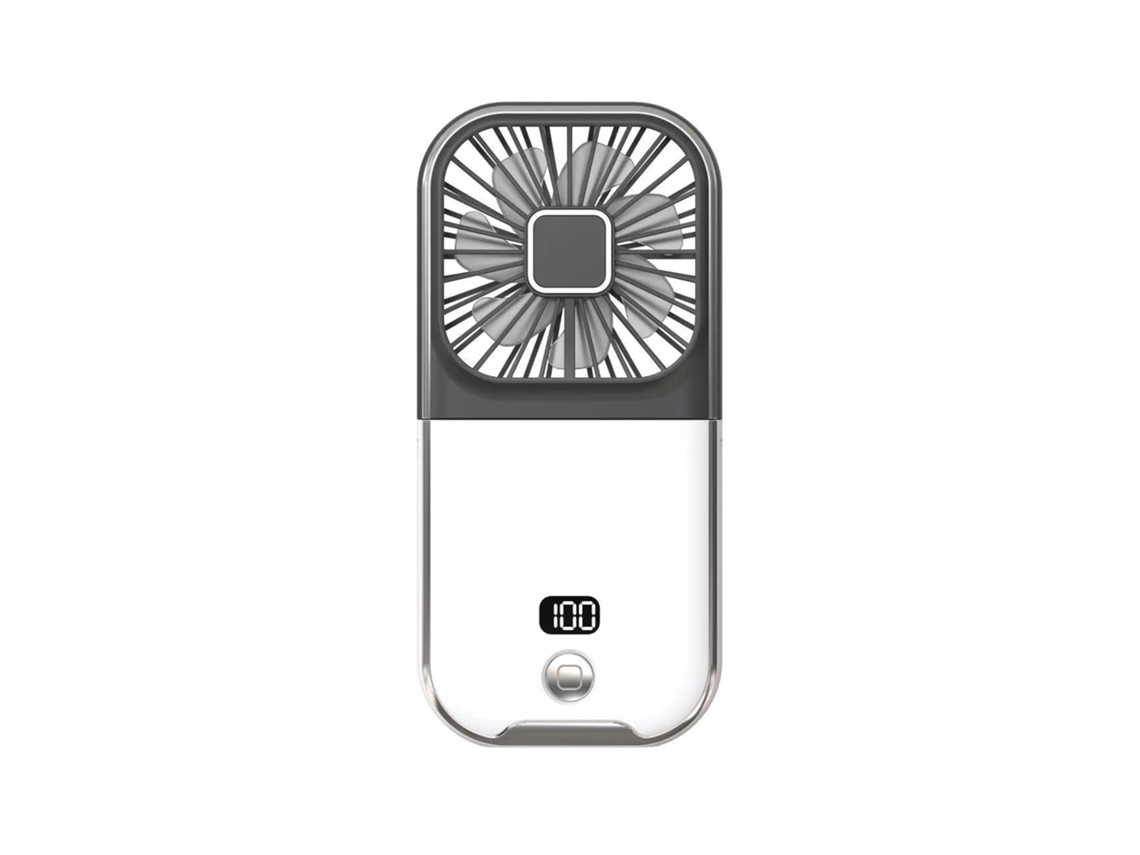 Ventilador Portátil (negro) - Silencioso - Plegable - Velocidad Del Viento Ajustable - Con Pantalla Digital - Batería De 3000 Mah