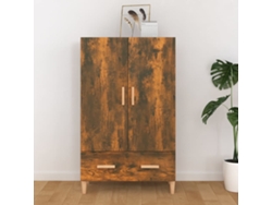 Lovely Home Armario Alto 70X31X115 Cm Madera Procesada Roble Ahumado