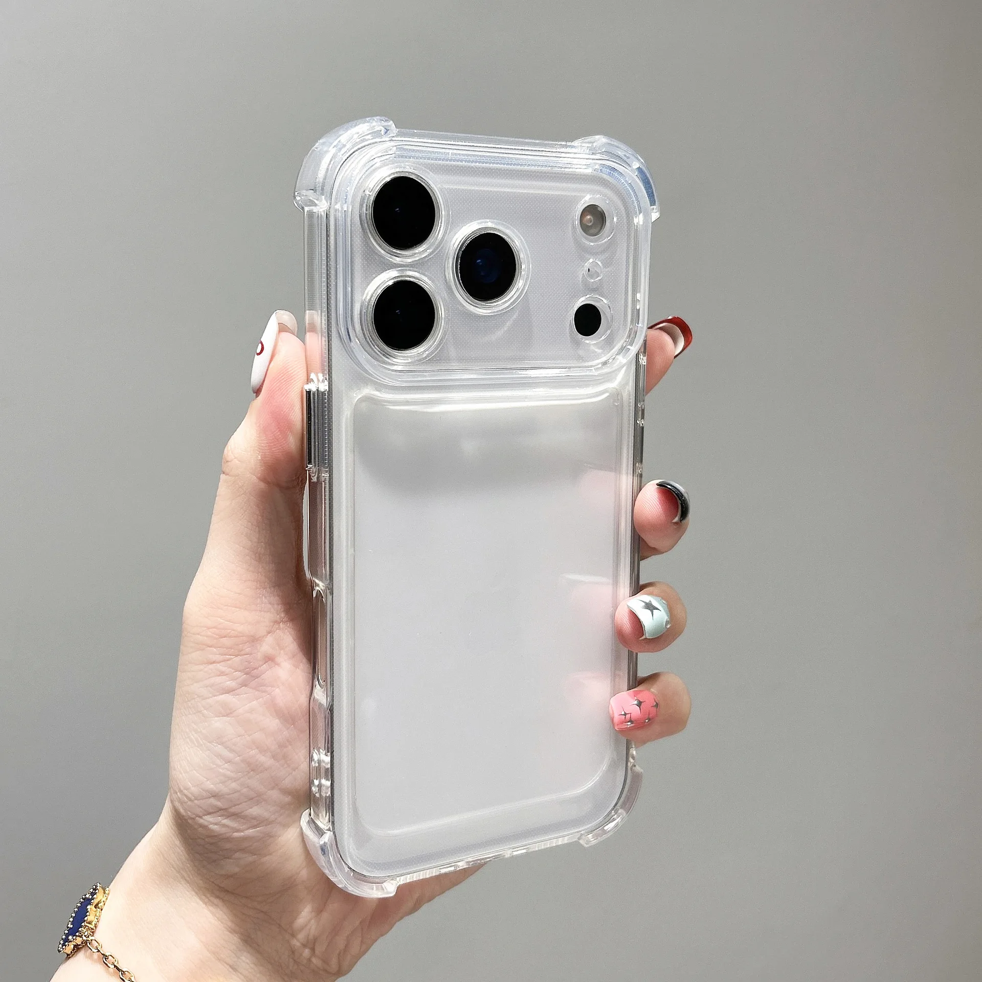 (iphone 13 Blanco) Funda Protectora A Prueba De Golpes Con Airbag En Las Cuatro Esquinas Y Marco Suave.