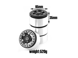 Llanta Beadlock De Aleación De Aluminio Para Coche Teledirigido Trax4 Scx10 D90 De 2,2 Pulgadas (4 Unidades)