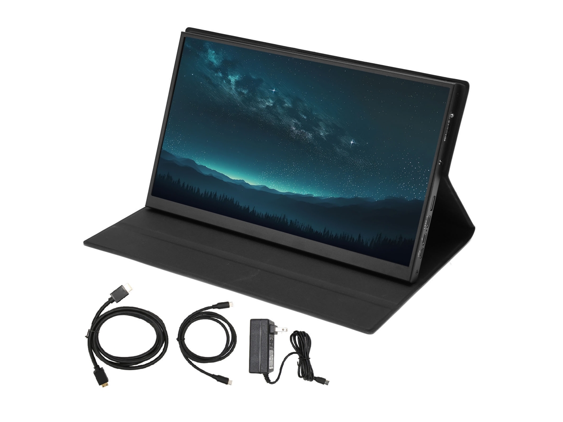 Monitor portátil FHD 1080p de 11,6 pulgadas con funda protectora y enchufe estadounidense