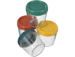 Té, Café, Vidrio, 4 Recipientes De Vidrio Herméticos Para Alimentos, Frascos De Almacenamiento Sellados