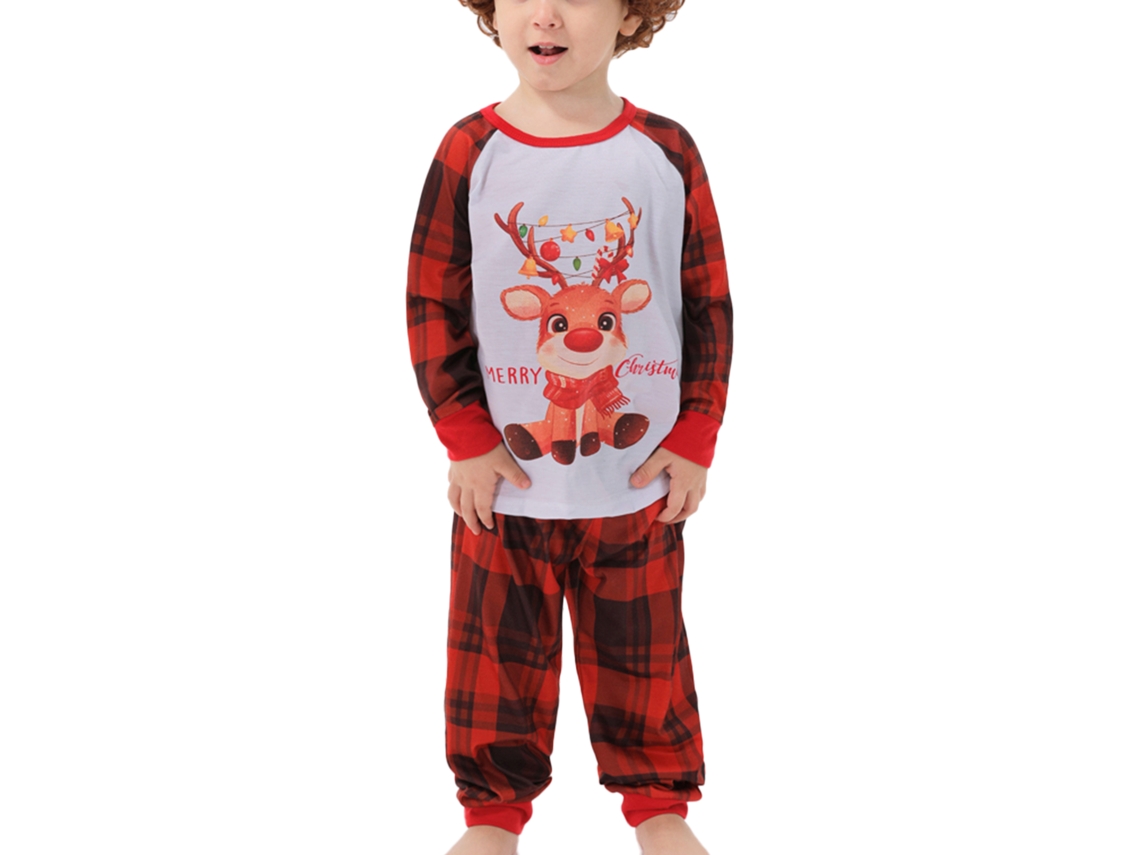 2026altiro-pijamas Navideños Familiares De Stripas Rojas Con Colarinho Redondo E Cintura Elástica Para Niño De 8-9 Anos