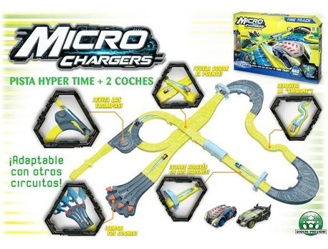 Coche GIOCHI-PREZIOSI Micro Chargers Pista Hyper Time + 2 Coches (Edad MÁÂÁÂÁÂÁ nima: 6 AÁÂÁÂÁÂÁ±os)