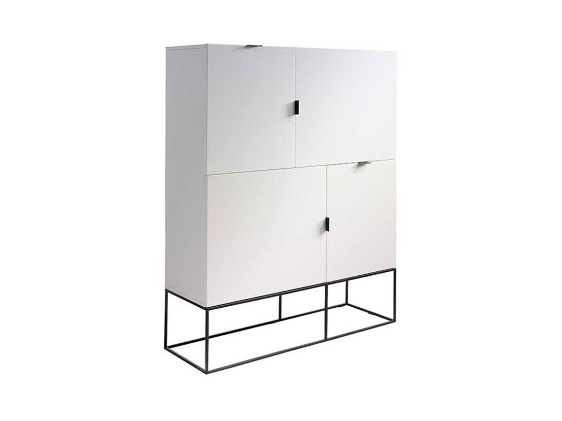 Aparador Mdf Lacado Blanco Saná MOMMA HOME (Blanco - Aglomerado -120x41x150 cm)
