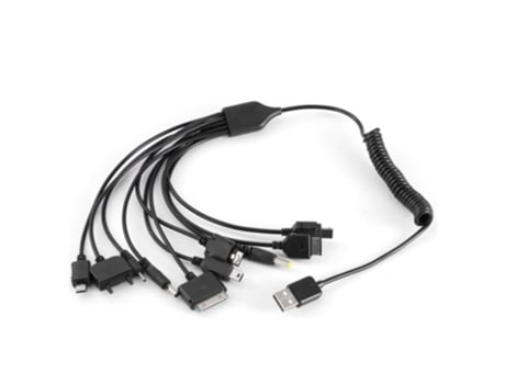 Cable Usb-A DIV 2.0 Macho / 10Em1 Micro Usb-B + 9 Fichas Dc