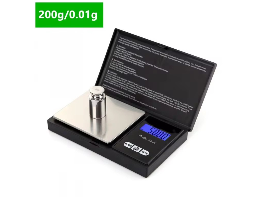 (200g, 0,1g) Báscula Electrónica De Precisión Portátil Con Pantalla Lcd.