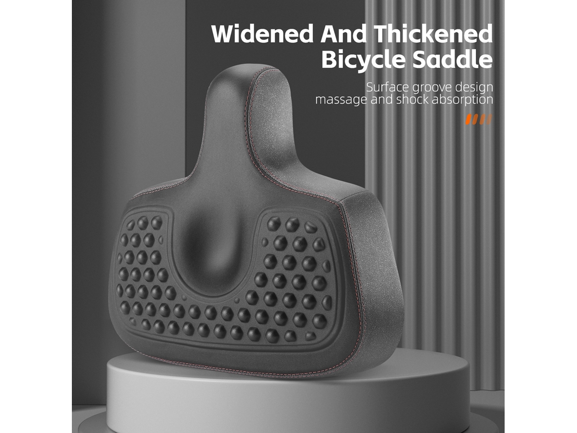 Sillín de bicicleta acolchado, ancho, muy elástico, suave, impermeable y antideslizante para bicicletas de carretera (modelo 2026).