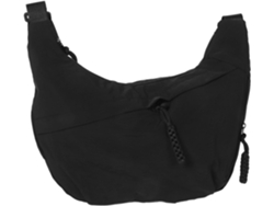 Bolso De Hombro Ciieeo Para Mujer, Color Negro, De Lona Con Forma De Media Luna, Grande Y Cómodo.