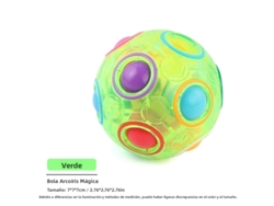 Juguete antiestrés con forma de pelota de rompecabezas arcoíris, divertido juego de combinación de colores para aliviar el estrés, regalo Mdug (verde)