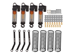 Ymsl Kit De Barras De Dirección 1/24 Y 1/18 De Aluminio Acero, Precisión Alta, Ligero, Para Fms Fcx24 Negro Hxl